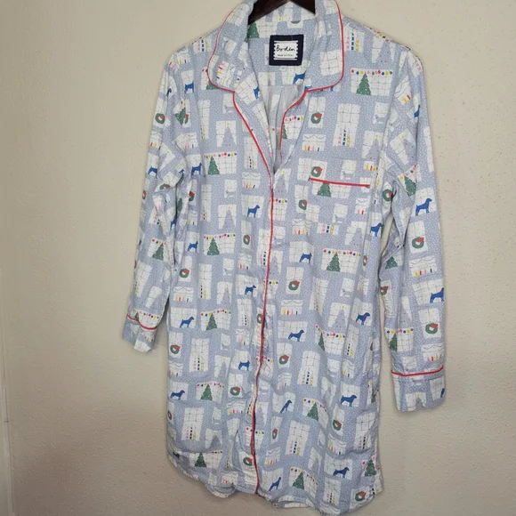 Boden Holiday Window Sleepwear Nightshirt - Picture 7 of 9
